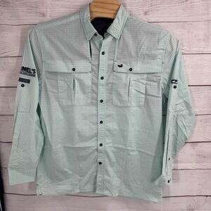 Southern Marsh Shirt Large Long Sleeve Button Down Gingham Check Fishing Vented‎